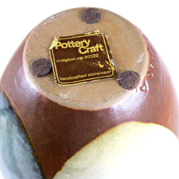 Pottery Craft Stoneware Vase, Midcentury Modern, 8" Tall, Robert Maxwell Style - Picture 6 of 6